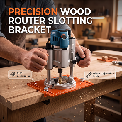 🔧 50% RABATT NU! ⚙️ Aluminiumlegeringens fräsfäste för spårning – precisionsstyrning, stabil konstruktion & universell passform – perfekt för professionell träbearbetning och DIY 🛠️✨