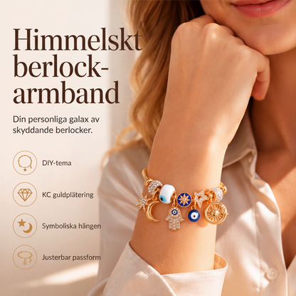 🌹 50% RABATT NU ! !🌹Armband med himmelskt sol- och månberlock
