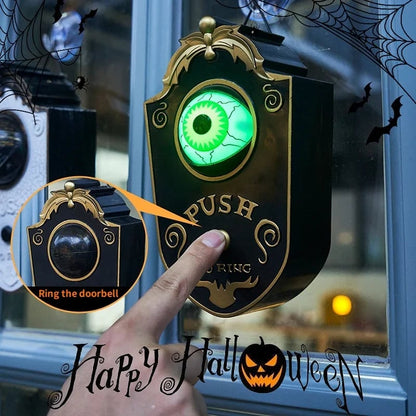 😈 50 % RABATT! 🎃 Skapa spännande Halloween‑känsla – Dörrklocka föreställande en enögd demon, uppseendeväckande, enkel installation