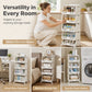 Hopfällbar förvaringsorganisatör i flera nivåer med hjul