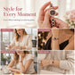 Elegant damklocka med strass och blommig bezel