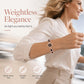 Elegant damklocka med strass och blommig bezel