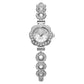 Elegant damklocka med strass och blommig bezel