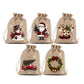 🎁 Julklappspåsar med dragsko – festliga tomte- & renmotiv, dubbel dragsko & hållbart tyg – julglädje i varje gåva ✨