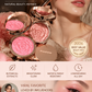 Flower Knows Strawberry Rococo Embossed Blush, matt puderrouge i nyansen Mauve Berry Rose för kinderna, ansiktsmakeup som går att bygga upp och blanda ut