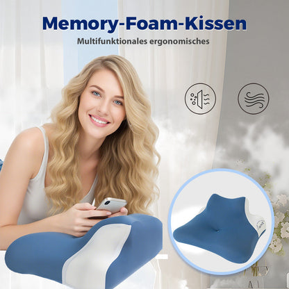 Multifunktionell ergonomisk kudde med minnesskum