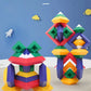 Kreativa byggpyramider stapelblock