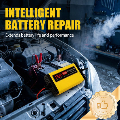 Universell 12V motorcykelbatteriladdare med klämmor