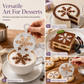 Schablonmall för rostfritt stålkaffe Latte Art