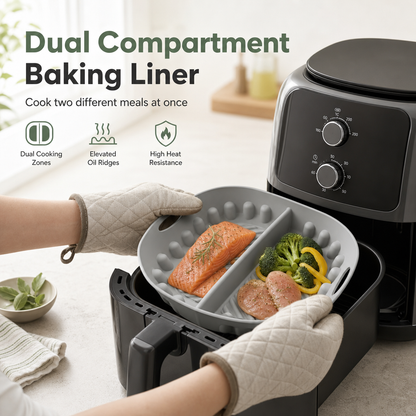 Återanvändbar delad silikonfoder för airfryer