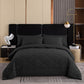 🛏️✨ 3-delat Vadderat Täckset med Örngott – Mjuk Molnlik Komfort & Elegant Diamantquiltning