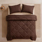🛏️✨ 3-delat Vadderat Täckset med Örngott – Mjuk Molnlik Komfort & Elegant Diamantquiltning