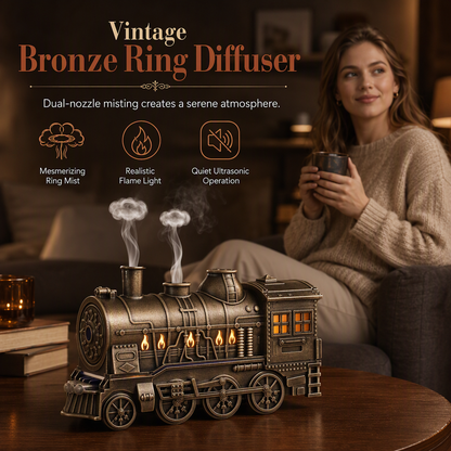 🚂 Vintagetåg-diffusor – Mistringg & mysigt lågorljus