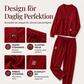 Elegant 2-delat Set för Dam – Mjuk Stickad Kofta & Byxor med Avslappnad Passform