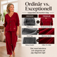 Elegant 2-delat Set för Dam – Mjuk Stickad Kofta & Byxor med Avslappnad Passform