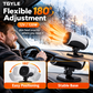 Bärbar bilvärmare och defroster med 360-graders vridbar bas