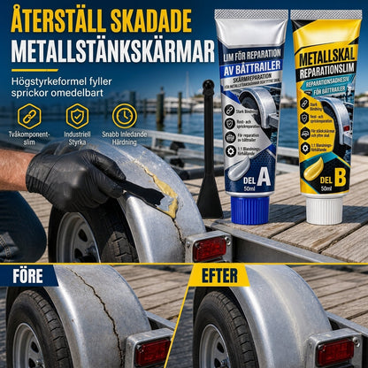 Metallreparationslim för båtsläp, tvåkomponents AB-limset för sprickreparation med borste