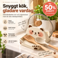 Söta kattformade lockhållare i keramikimitation