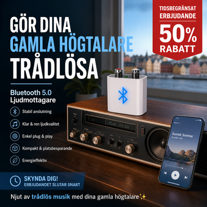 Bluetooth-mottagare 5.0 ljudadapter
