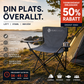 Bärbar hopfällbar campingstol med kopphållare