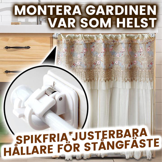 (🎅TIDIGT JULREA-49% RABATT) Spikfria justerbara gardinstångshållare (set med 2)